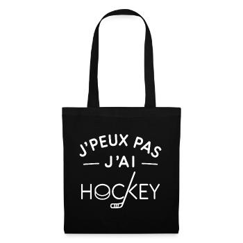 Hockey Humour Cadeau Fan de Sport sur Glace - Sac en tissu - noir - Devant