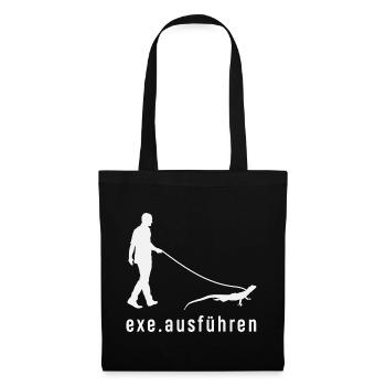 Exe Ausführen Informatiker - Stoffbeutel - Schwarz - Vorne