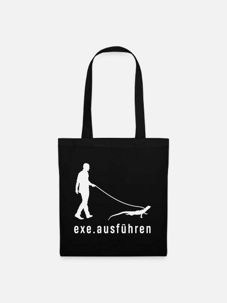 Exe Ausführen Informatiker - Stoffbeutel - Schwarz