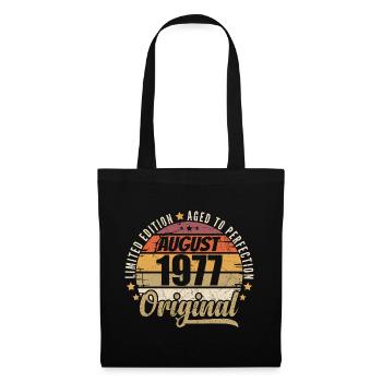 August 1977 Retro Vintage Birthday August 1977 - Tote Bag - black - Front