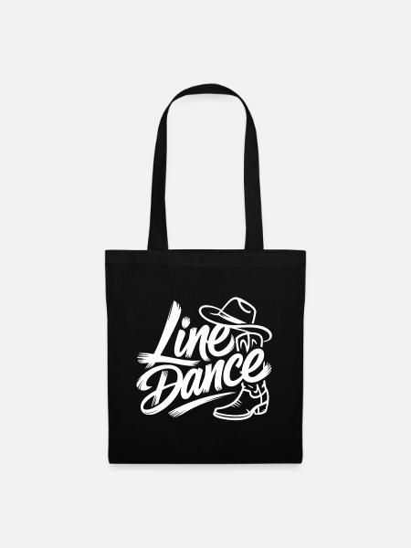 Line Dance Western Stil - Stoffbeutel - Schwarz