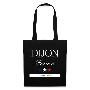 Dijon Frankreich Souvenir – Reise minimalistisch - Stoffbeutel - Schwarz - Vorne