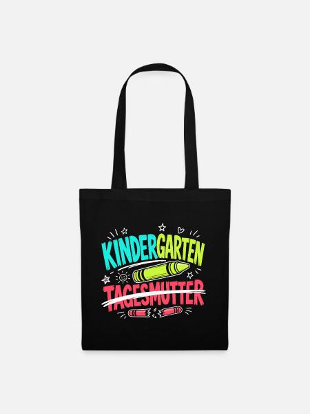 Hallo Kindergarten Einschulung - Stoffbeutel - Schwarz