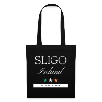 Sligo Irland Souvenir – Reise minimalistisch - Stoffbeutel - Schwarz - Vorne