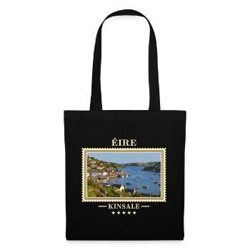 Irland Kinsale Vintage Reisemarke - Stoffbeutel - Schwarz - Vorne