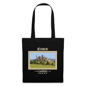 Irland Cashel Vintage Reisemarke - Stoffbeutel - Schwarz - Vorne
