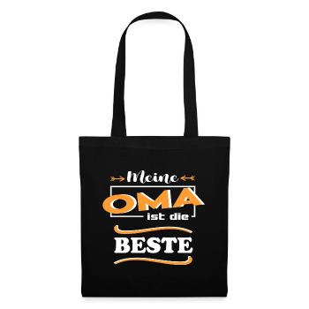Meine Oma ist die beste Baby Sprüche Lustig - Stoffbeutel - Schwarz - Vorne