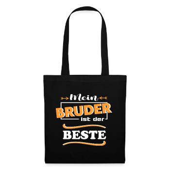 Mein Bruder der beste Baby Sprüche Familie Kind - Stoffbeutel - Schwarz - Vorne