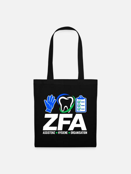 ZFA – Assistenz Hygiene Organisation - Stoffbeutel - Schwarz