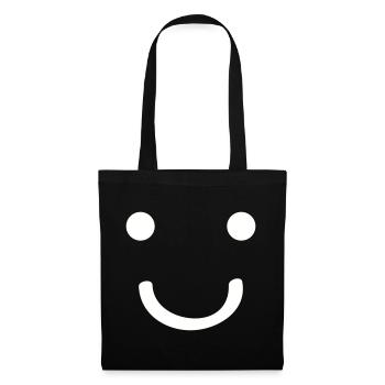 Smileface - Stoffbeutel - Schwarz - Vorne