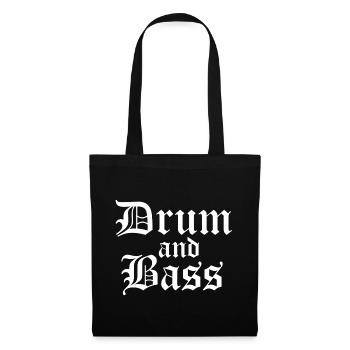 Drum and Bass Gothic-Schrift - Stoffbeutel - Schwarz - Vorne