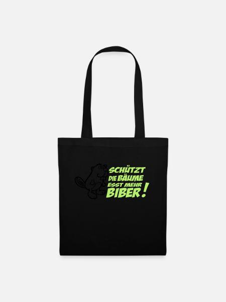 Protects the trees - eat more beavers! - Tote Bag - black