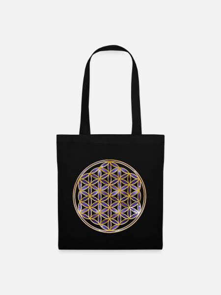 Flower of Life - Universe - Stoffbeutel - Schwarz