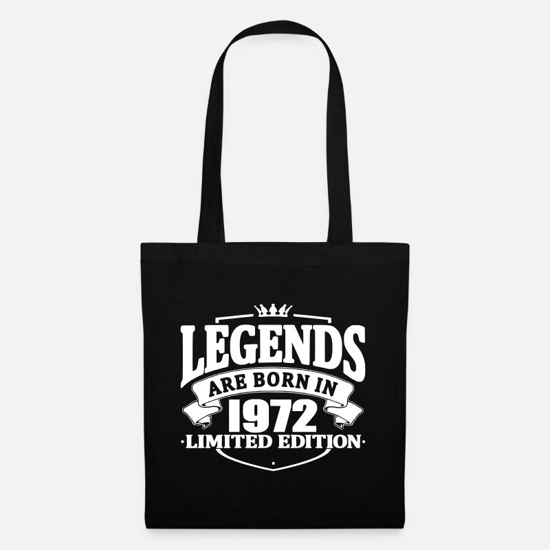 legenden sind im 1972 geboren - Stoffbeutel - Schwarz
