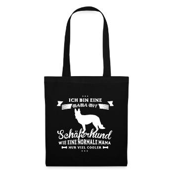 Coole Schäferhund Mama - Stoffbeutel - Schwarz - Vorne