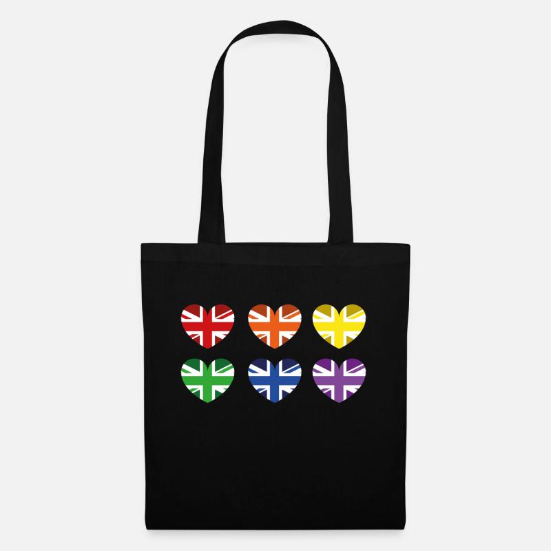 UK RAINBOW FLAG - Tote Bag - black