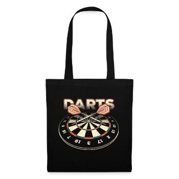 Dart Shirt Darts 3D RAHMENLOS Design - Stoffbeutel - Schwarz - Vorne