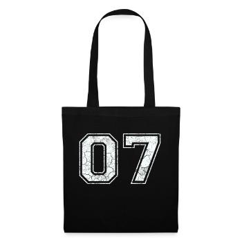 07 in white in the used look - Tote Bag - black - Front