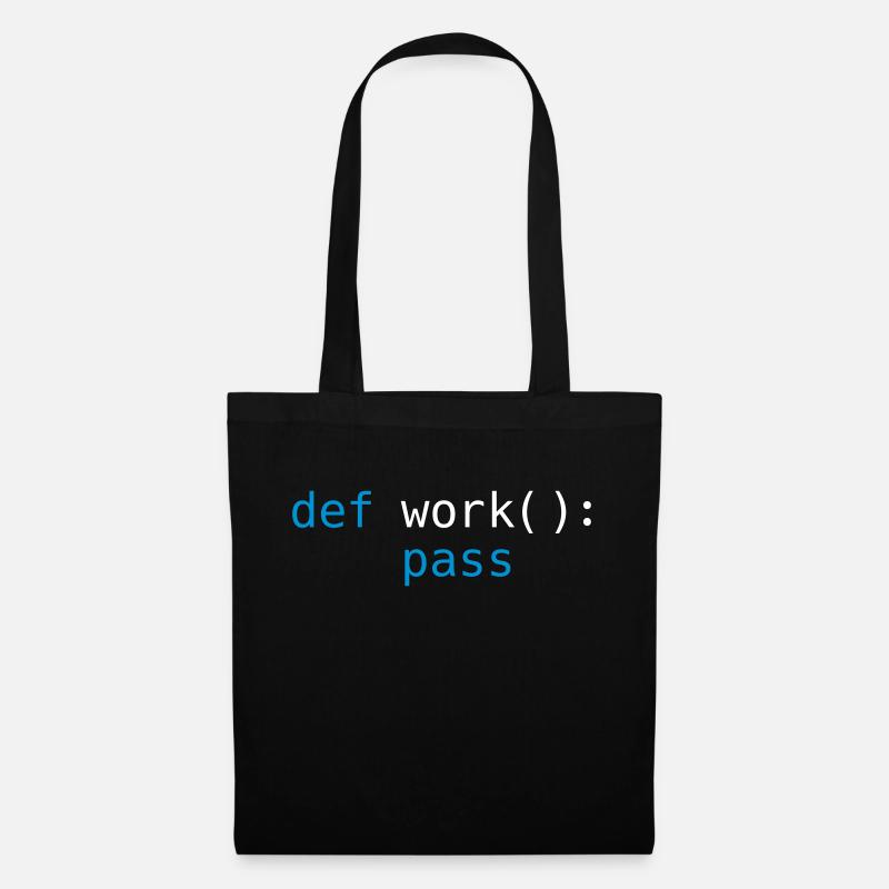 Python pass work - Stoffbeutel - Schwarz