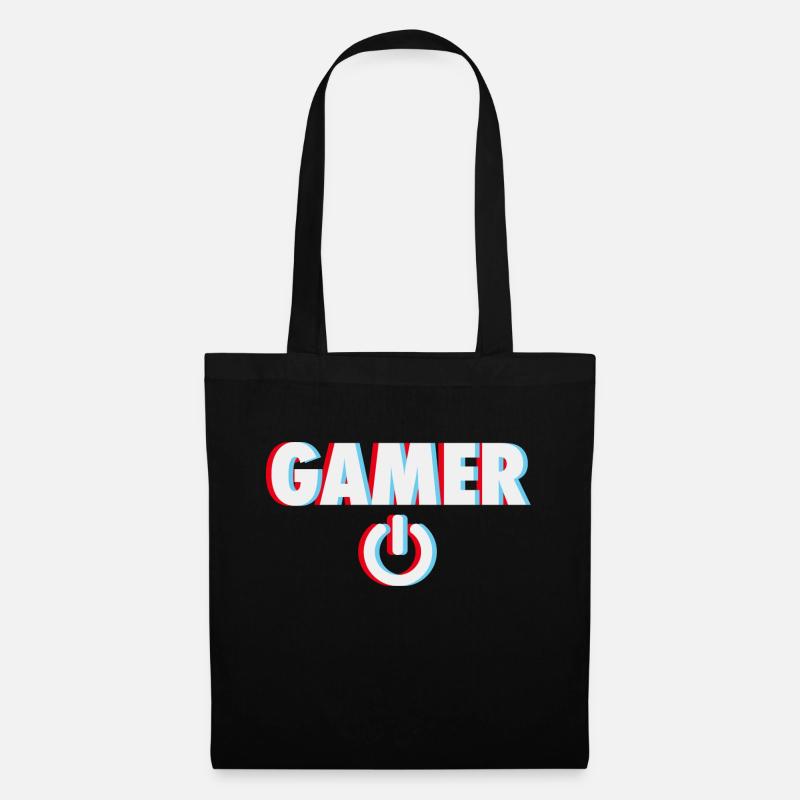 Spielekonsole Konsole Retro Geschenk - Stoffbeutel - Schwarz
