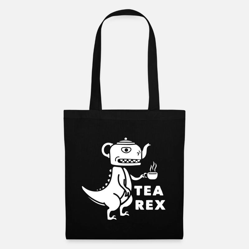 Tea Rex - Stoffbeutel - Schwarz