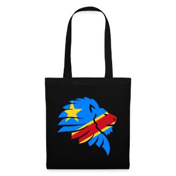Kongo Zaire Kongu Congo Kongó Flagge Löwe Geschenk - Stoffbeutel - Schwarz - Vorne