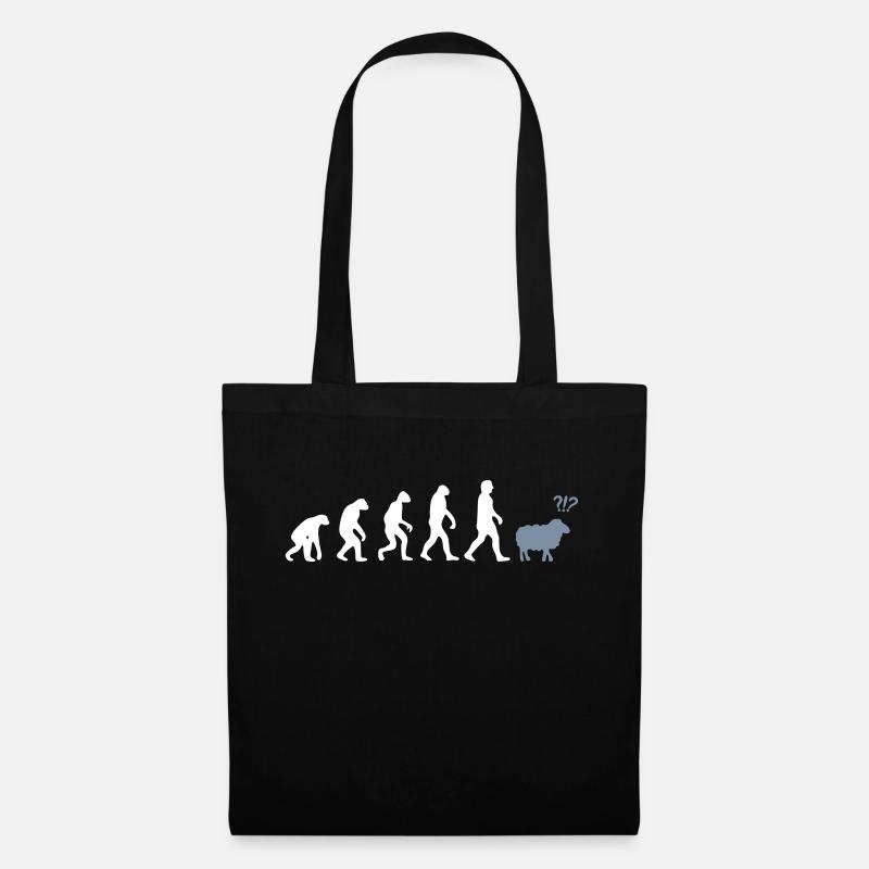 evolution mouton - Sac en tissu - noir
