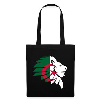 Algerien Flagge Löwe Algeria الجزائر Geschenk - Stoffbeutel - Schwarz - Vorne