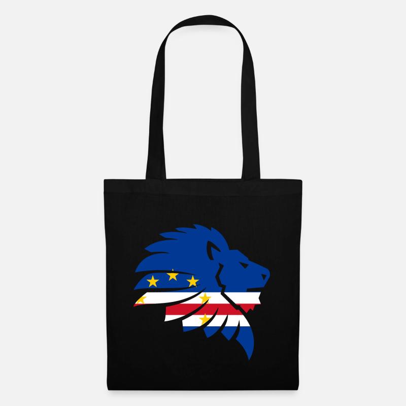 Kap Verde Flagge Afrika Löwe Cabo Verde Geschenk - Stoffbeutel - Schwarz