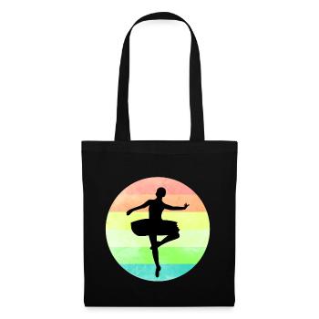 Tutu de ballerine danseuse - Sac en tissu - noir - Devant