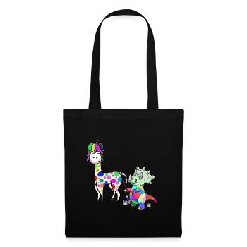 Fantasy Sauvage Giraffe Dino artiste Enfants - Sac en tissu - noir - Devant