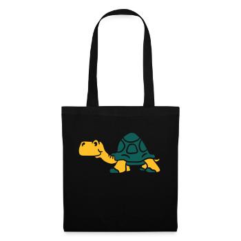 Old small cartoon turtle - Tote Bag - black - Front