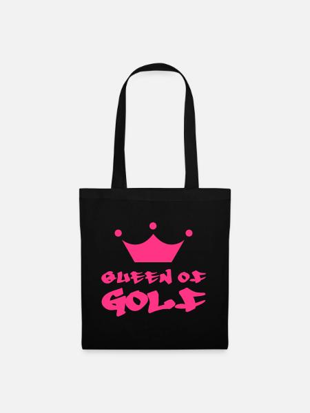 Queen of Golf - Stoffbeutel - Schwarz