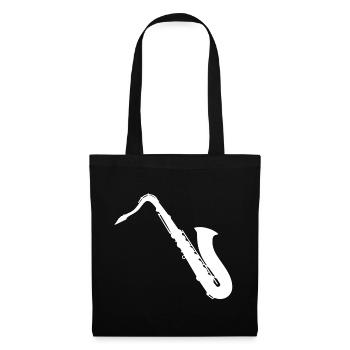Saxophoniste Saxophone - Design - Sac en tissu - noir - Devant