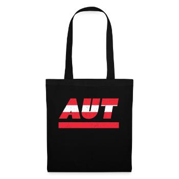 Austria flag flag AUT - Tote Bag - black - Front