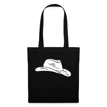Cowboy Hut Sheriff Stern Wilder Westen Texas - Stoffbeutel - Schwarz - Vorne