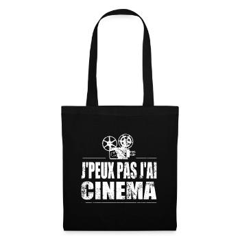 J'peux pas j'ai cinéma - Sac en tissu - noir - Devant
