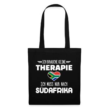 Südafrika - Stoffbeutel - Schwarz - Vorne