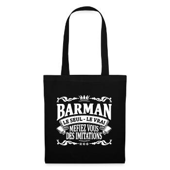 barman le seul le vrai - Sac en tissu - noir - Devant