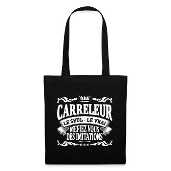 carreleur le seul le vrai - Sac en tissu - noir - Devant