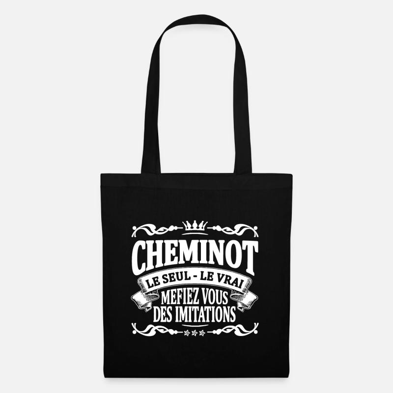 cheminot le seul le vrai - Sac en tissu - noir