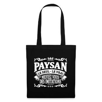paysan le seul le vrai - Sac en tissu - noir - Devant