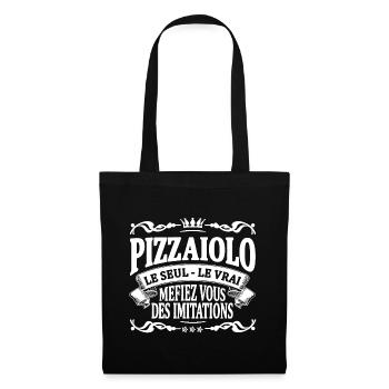 pizzaiolo le seul le vrai - Sac en tissu - noir - Devant