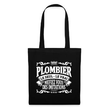 plombier le seul le vrai - Sac en tissu - noir - Devant