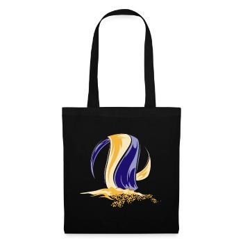 Symbole de l’équipe de volleyball de plage Couleurs du logo Sable - Sac en tissu - noir - Devant