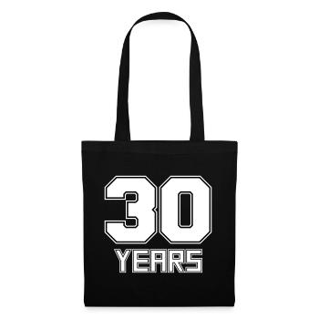 30 Jahre - Stoffbeutel - Schwarz - Vorne