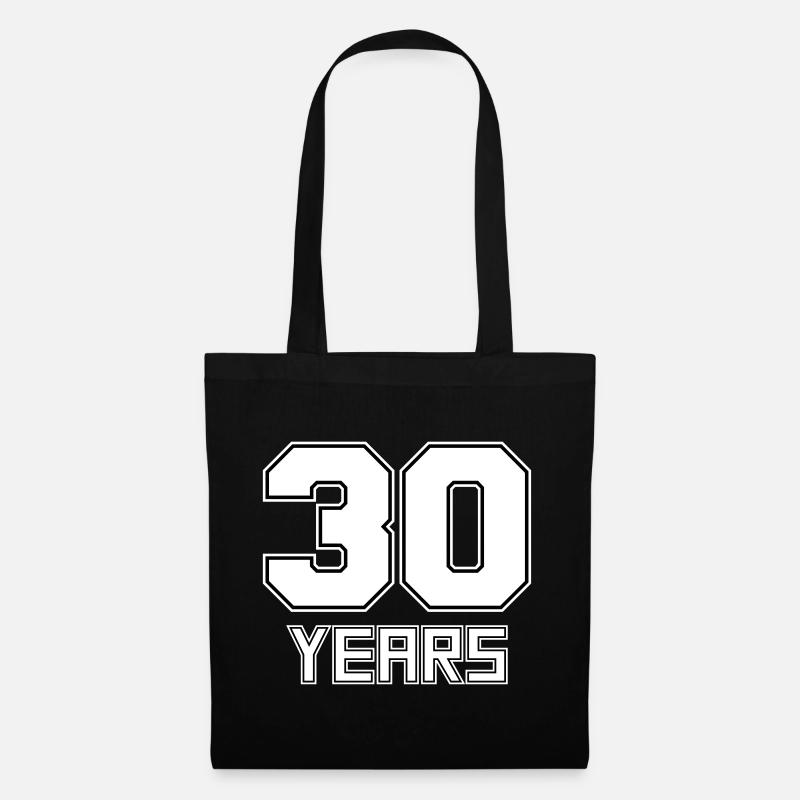 30 Jahre - Stoffbeutel - Schwarz