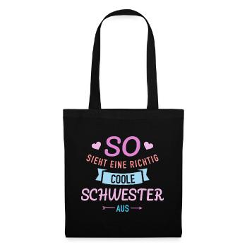 Sœur - Sac en tissu - noir - Devant