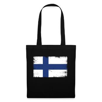 Finland Suomi Flag Flag - Tote Bag - black - Front