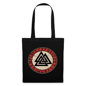 Viking Knot Valknut Wotan thor odin loki - Tote Bag - black - Front